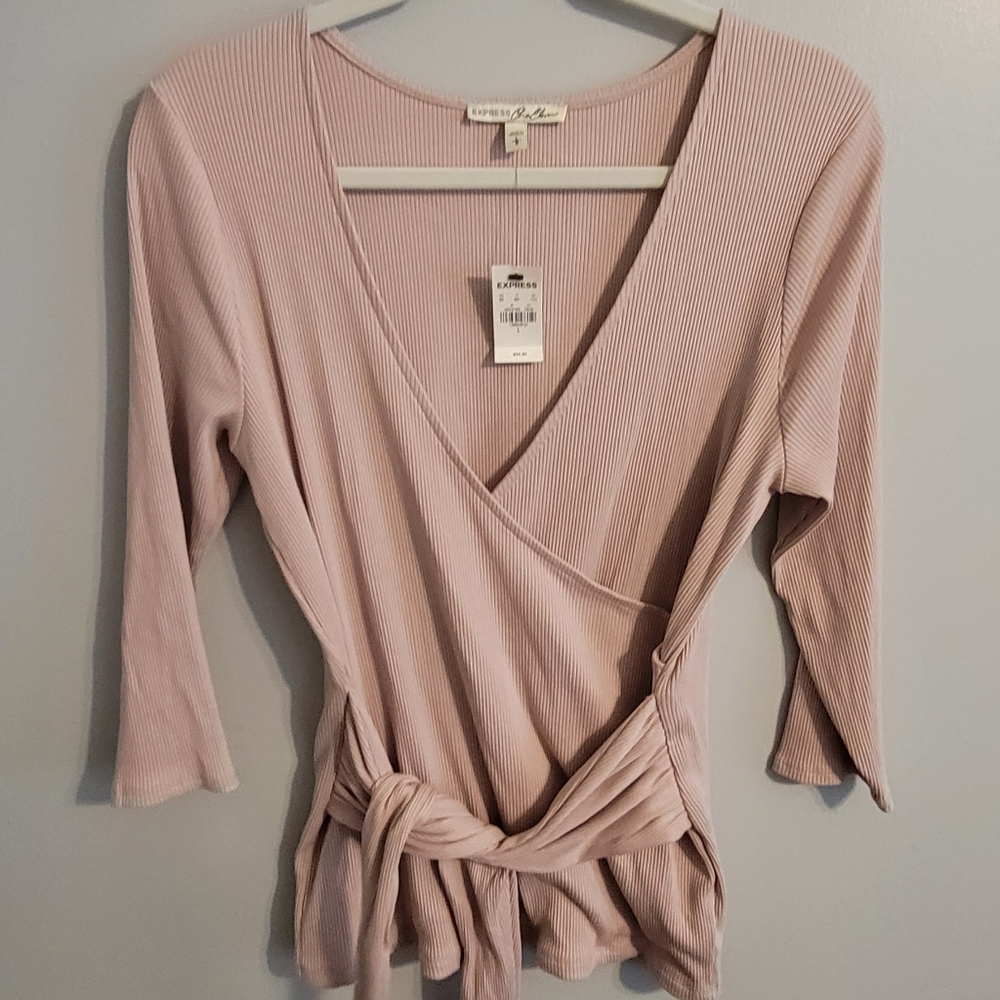 Express (One eleven) Large pink wrap top
